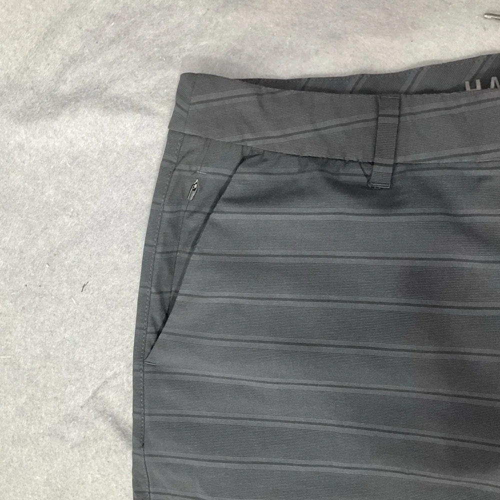 Hangten Mens  Shorts Sz 40 Dark Grey Pockets Striped Sports Golf Summer Outdoors